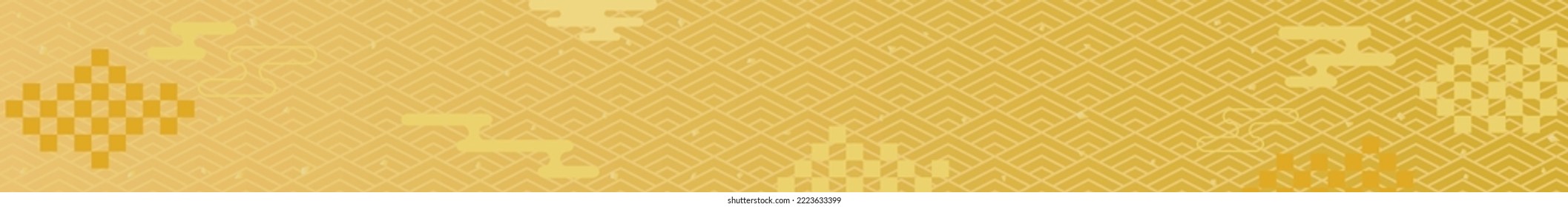 Japanese traditional pattern of the gold cloud.