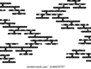 Japanese traditional pattern. Haze or cloud. Vector illustration.  