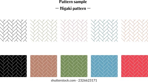 Japanese traditional pattern -Higaki pattern