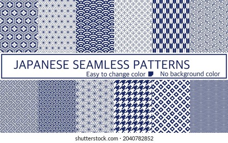 Japanese traditional pattern , Japanese-style seamless patterns