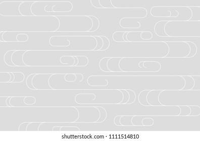 Japanese traditional pattern kimono cloud wave background light gray