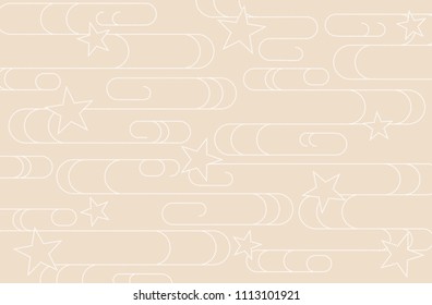Japanese traditional pattern kimono cloud wave star background beigi