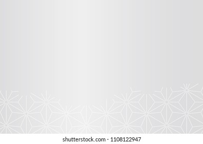Japanese traditional pattern kimono flower background gray