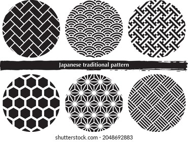 Material de patrón japonés tradicional