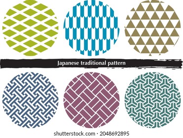 Japanese traditional Japanese pattern material