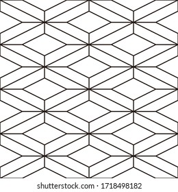 Japanese traditional pattern, rhombus line pattern