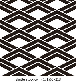 Japanese traditional pattern, rhombus wave pattern