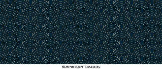 Japanese traditional pattern [seigaiha] vector material
