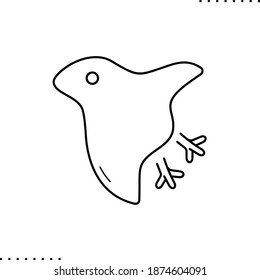 Icono de vector de patrón tradicional japonés en contornos