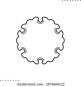 Icono de vector de patrón tradicional japonés en contornos