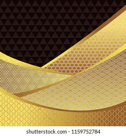 Japanese traditional patterns. Japanese background material.