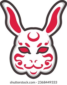 Japanese Traditional Rabbit Mask Design
