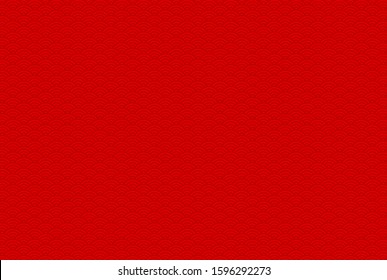 Japanese traditional red pattern of wave motif "Sei gai ha"