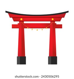 Japanese traditional Shinto Torii Gate landmark.