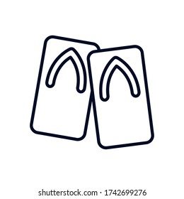 japanese traditional shoes isolated icon vector illustration design