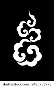 Japanese traditional style cloud vector illustration