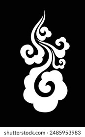 Japanese traditional style cloud vector illustration