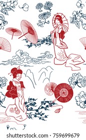 japanese traditional vector illustration