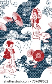 japanese traditional vector illustration