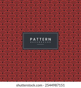 Japanese traditional wave pattern design. Vector art