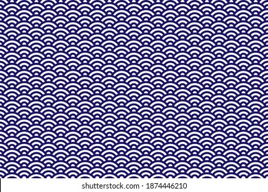 
Japanese traditional wave pattern , seigaiha