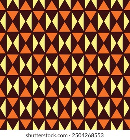 Japanese Triangle Checkered Vector Seamless Pattern