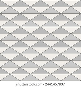 Japanese Triangle Diamond Checkered Vector Seamless Pattern