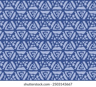 Japanese Triangle Mosaic Stripe Vector Seamless Pattern