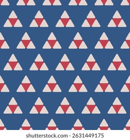 Japanese Triangle Motif Vector Seamless Pattern