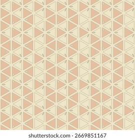 Japanese Triangle Net Vector Seamless Pattern