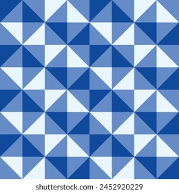 Japanese Triangle Square Checkered Vector Seamless Pattern