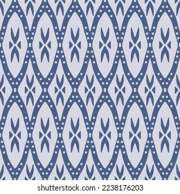 Japanese Tribal Diamond Motif Vector Seamless Pattern
