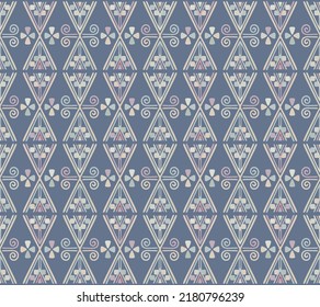 Japanese Tribal Diamond Vector Seamless Pattern