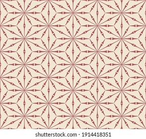 Japanese Tribal Hexagon Star Vector Seamless Pattern