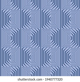 Japanese Tribal Maze Vector Seamless Pattern