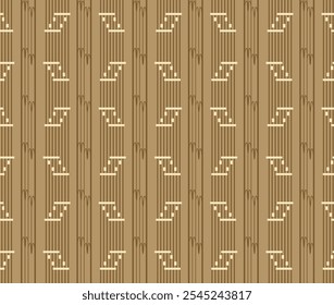 Japanese Tribal Motif Stripe Vector Seamless Pattern
