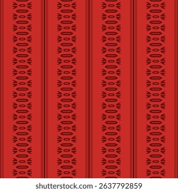 Japanese Tribal Motif Stripe Vector Seamless Pattern
