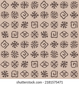 Japanese Tribal Motif Vector Seamless Pattern