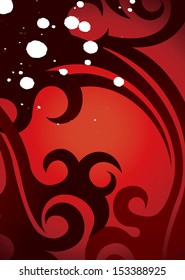 Japanese tribal pattern-red