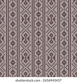 Patrón inconsútil del Vector del diamante del píxel tribal japonés