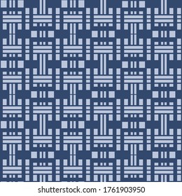 Japanese Tribal Rectangle Vector Seamless Pattern