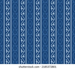 Japanese Tribal Stripe Vector Seamless Pattern