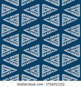 Japanese Tribal Triangle Vector Seamless Pattern
