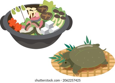 Japanese turtle soft-shelled turtle edible high-class ingredients
