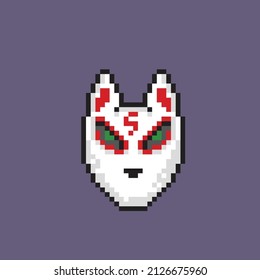 Japanese typical mask in pixel style