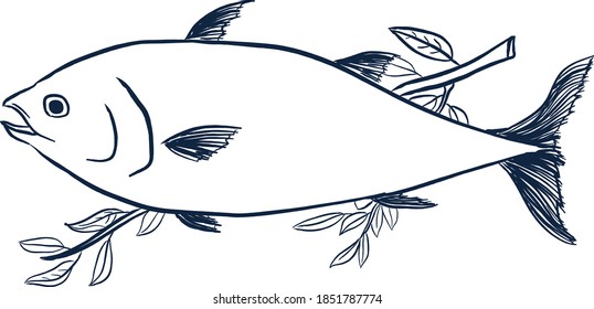 Japanese ukiyo-e style of bonito