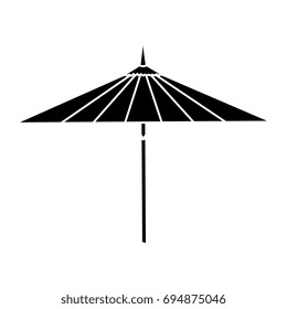japanese umbrella isolated icon