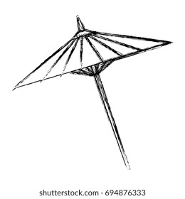 japanese umbrella isolated icon