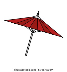 japanese umbrella isolated icon