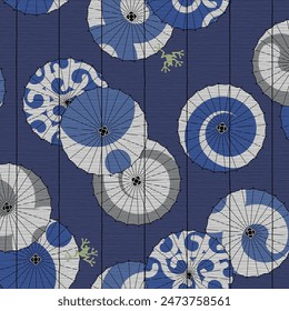 Japanese umbrellas and Japanese blind patterns,